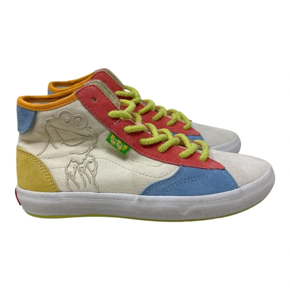 Vans Sesame Street Sk8-Hi Kids Size 3 Multicolor Elmo Cookie Monster Sneakers